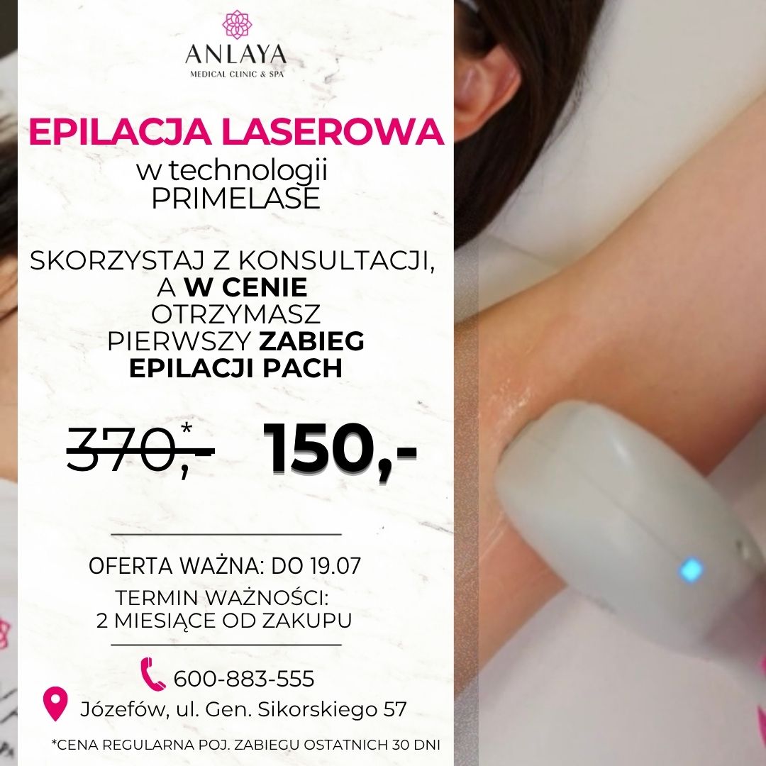 Konsultacja kosmetologiczna + epilacja pach Primelase